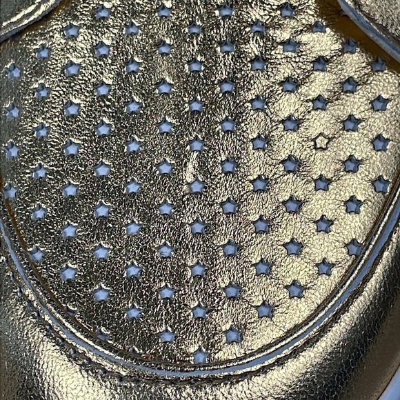 NIB Zadig & Voltaire High Flash Vintage Metal Perforated Stars Sneakers Gold 41 - Picture 12 of 16